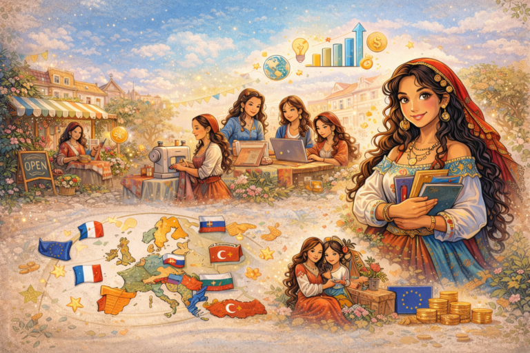Ilustrácia k projektu Roma Women's Start-up: rómske ženy pri podnikaní